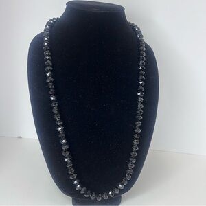 Elegant Black Beaded Necklace